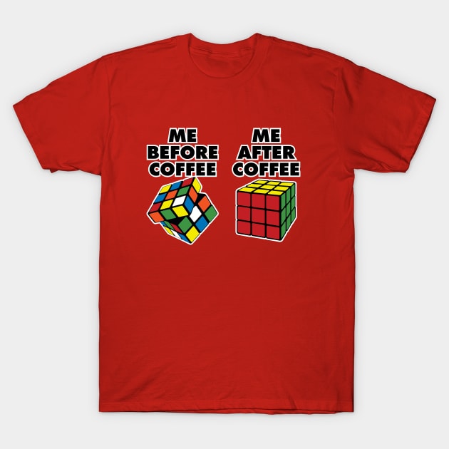 Me: Before and After Coffee T-Shirt by weaponology